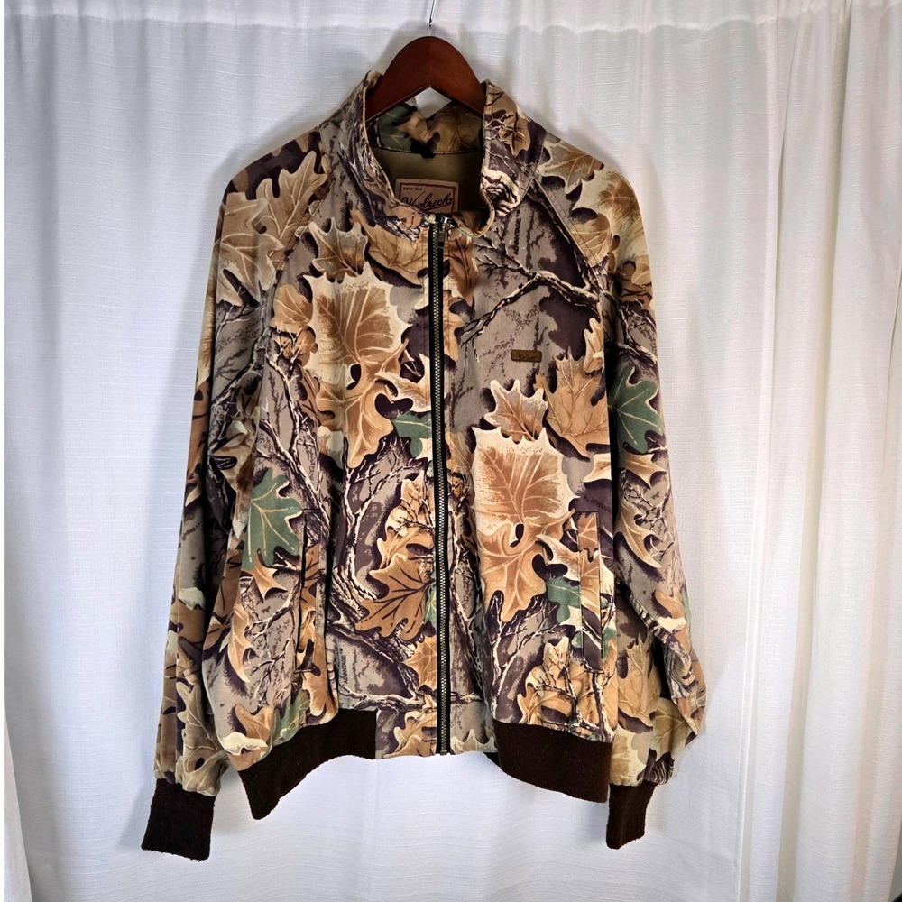 Woolrich Advantage Camo Jacket‎ Mens 2XL Full Zip Bomber Outdoor Hunting Unlined